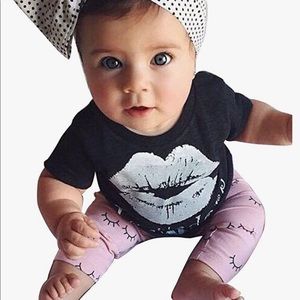 Lovely Eyelash Pattern Printed Cotton Pants